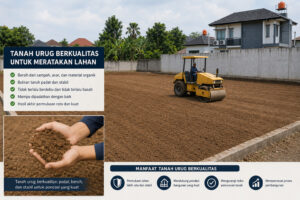 Tanah urug berkualitas untuk meratakan lahan