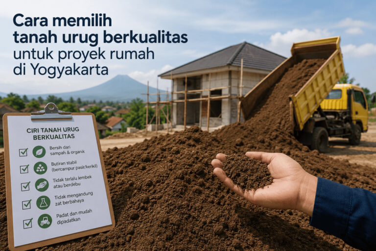 Cara memilih tanah urug berkualitas untuk proyek rumah di Yogyakarta